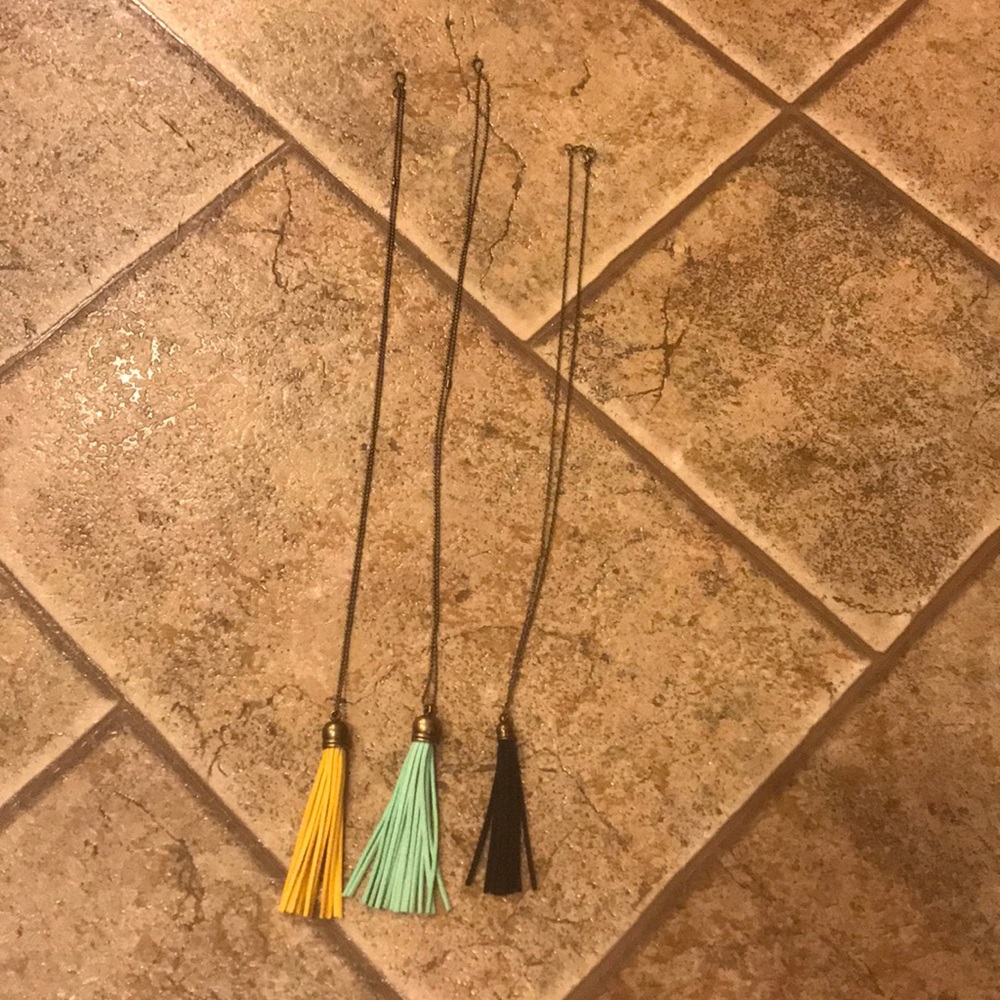 3 tassel necklaces